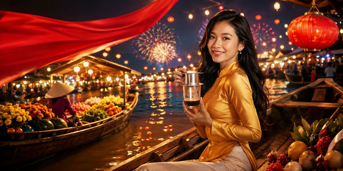 Người dùng tận hưởng cashback và ưu đãi hoàn tiền trong không gian cà phê Việt Nam